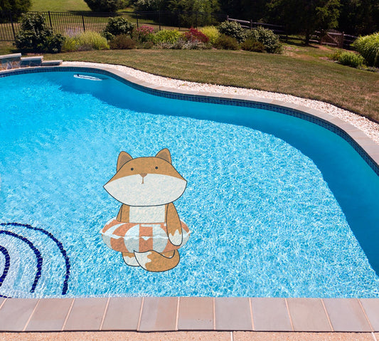 Fox Poolmat in water