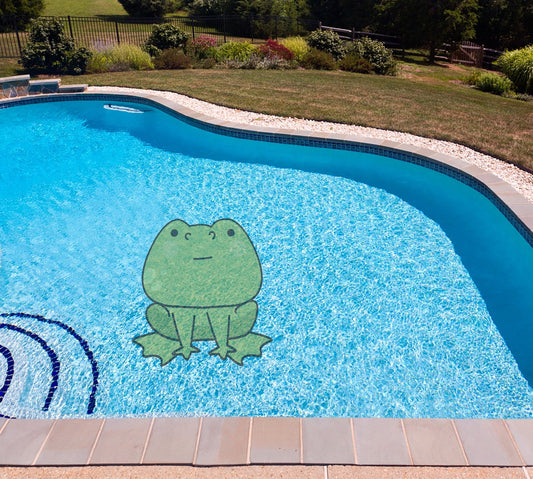 Frog Poolmat in water