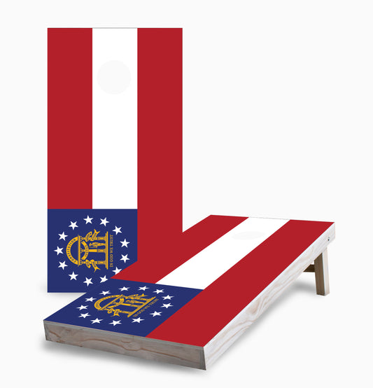 Georgia State Flag Cornhole Boards