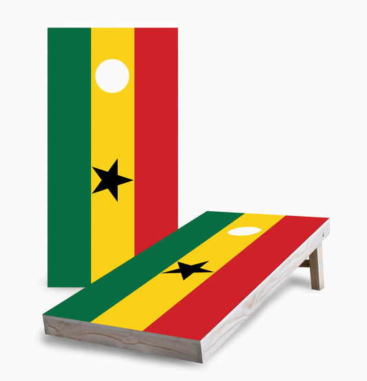 Ghanaian Flag Cornhole Boards