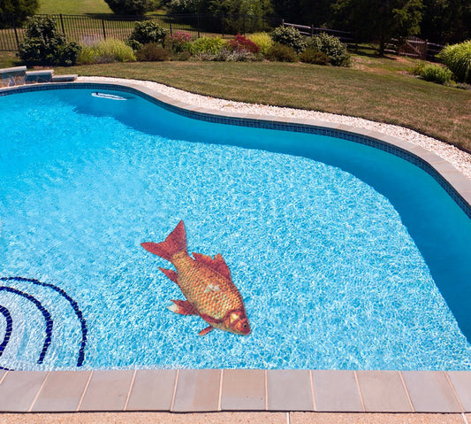 Goldfish Poolmat in water