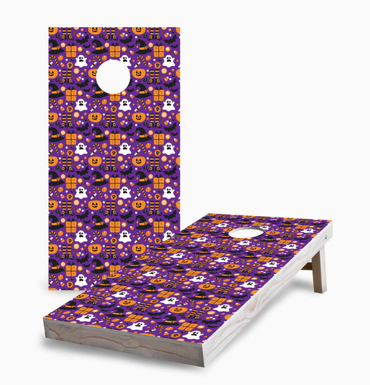 Halloween Pattern Cornhole Boards
