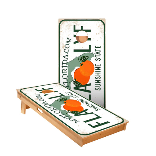 Florida License Plate Cornhole Boards