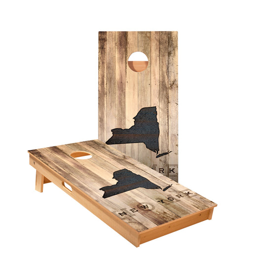 New York Rustic Cornhole Boards