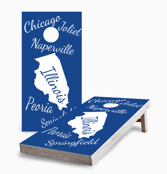 Illinois State Pride Cornhole Boards