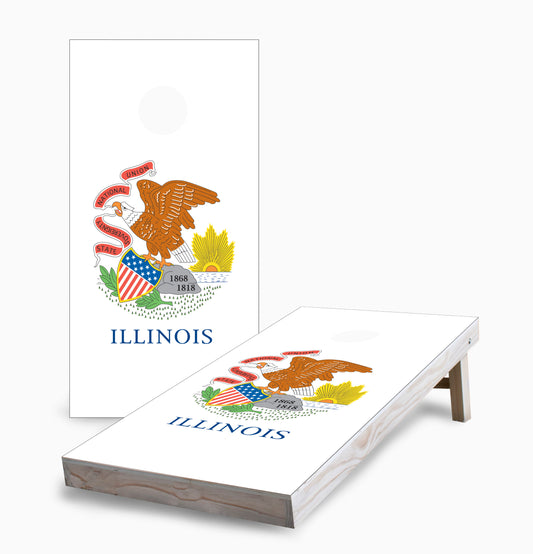 Illinois State Flag Cornhole Boards