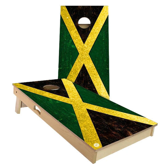 Jamaica Flag Cornhole Boards
