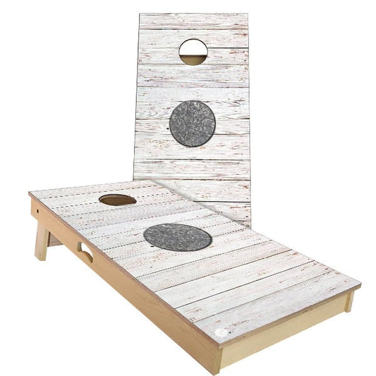 Japan Flag Rustic Cornhole Boards