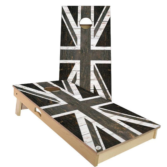 UK Flag Rustic Cornhole Boards