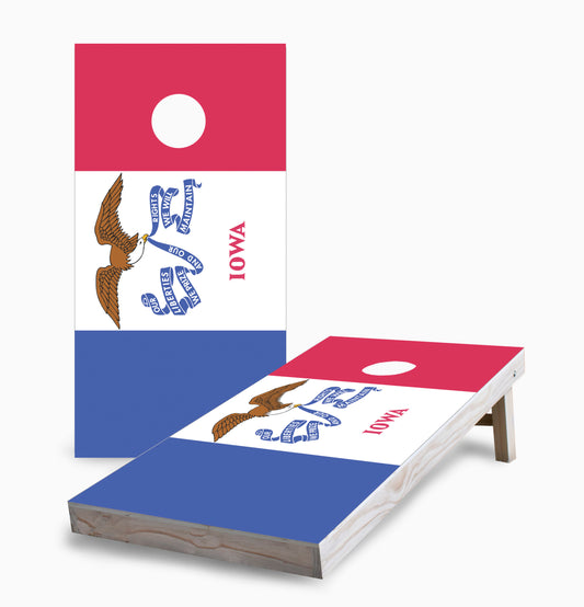 Iowa State Flag Cornhole Boards