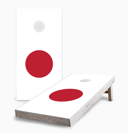 Japanese Flag Cornhole Boards