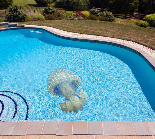 Jellyfish Poolmat in water
