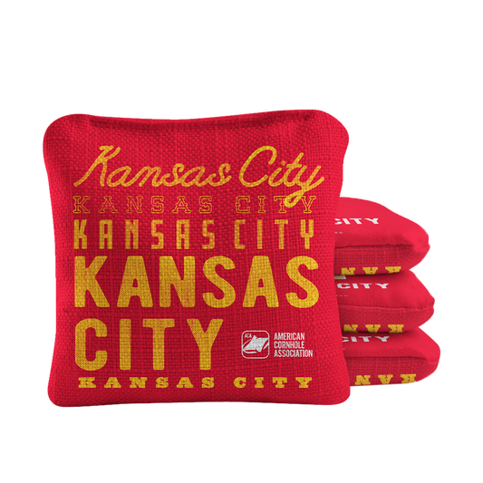Gameday Kansas City Football Synergy Pro Red Cornhole Bags