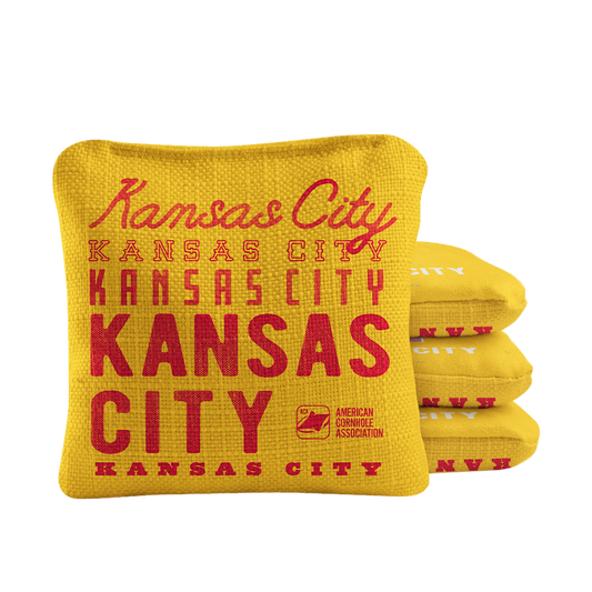 Gameday Kansas City Football Synergy Pro Yellow Cornhole Bags