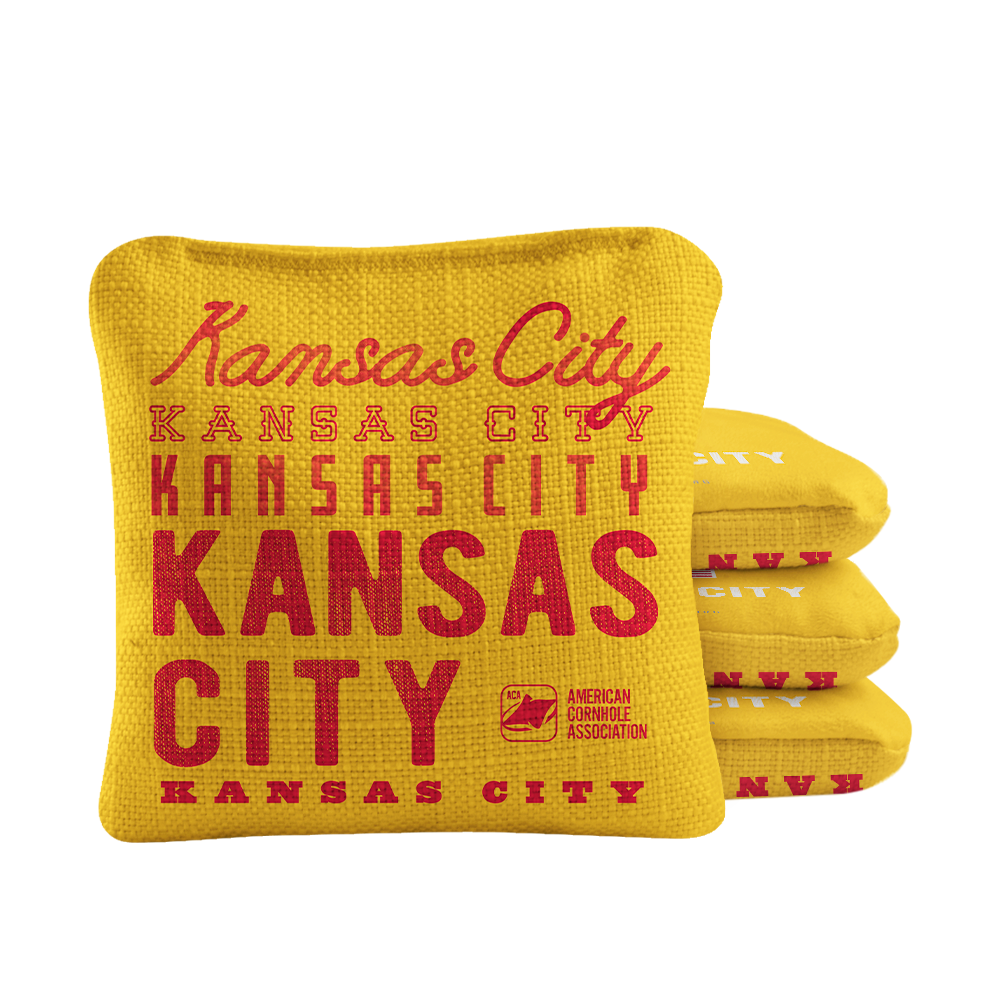 Gameday Kansas City Football Synergy Pro Yellow Cornhole Bags