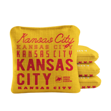 Gameday Kansas City Football Synergy Pro Yellow Cornhole Bags
