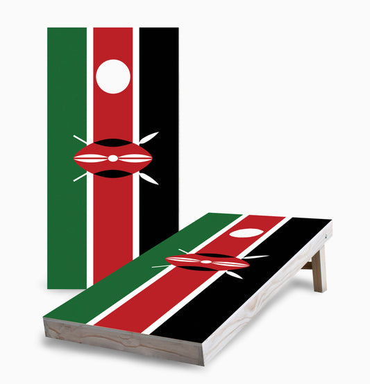 Kenyan Flag Cornhole Boards
