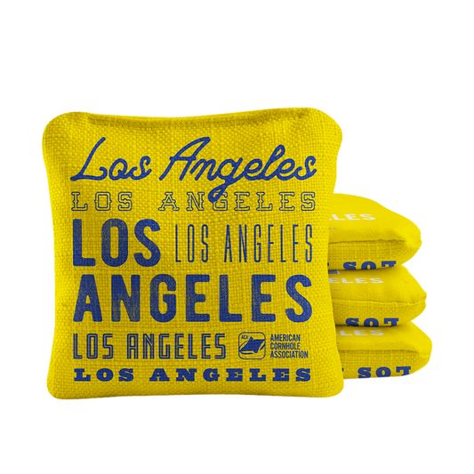 Gameday Los Angeles Football Yellow Synergy Pro Cornhole Bags