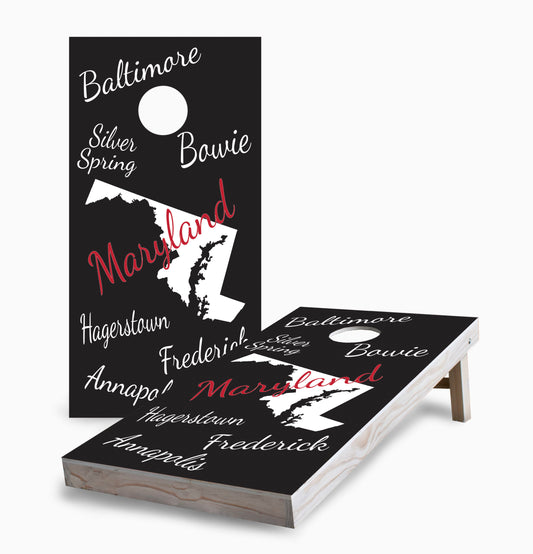 Maryland State Pride Cornhole Boards