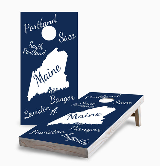 Maine State Pride Cornhole Boards