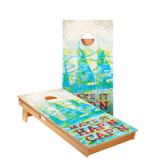 Make It Hap’N Cap’N Cornhole Boards