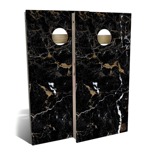 Black Marble Cornhole Boards