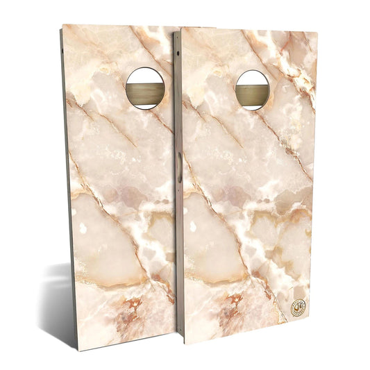 Brown Marble Cornhole Boards