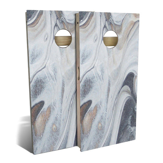 Gray Marble Cornhole Boards
