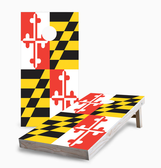 Maryland State Flag Cornhole Boards
