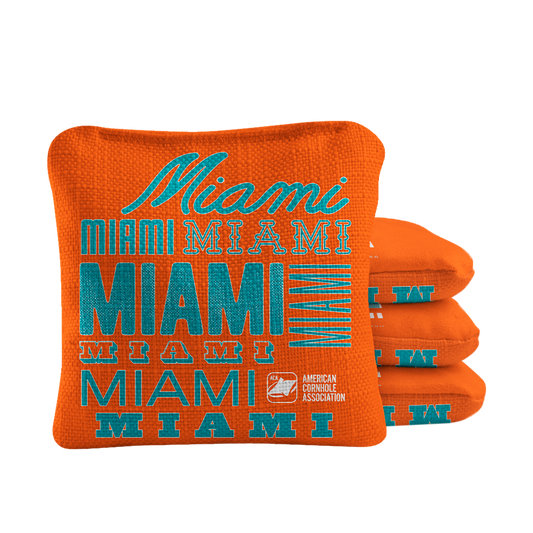 Gameday Miami Football Synergy Pro Orange Cornhole Bags