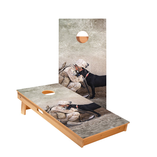 Military Dog Cornhole Boards
