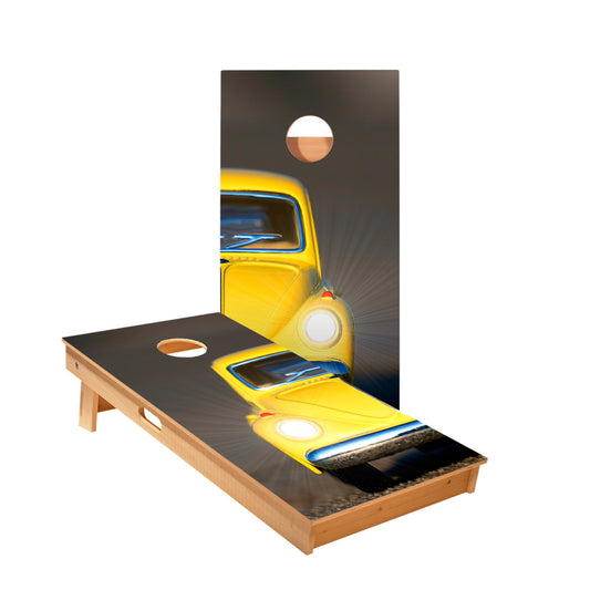 Mini Yellow Car Cornhole Boards