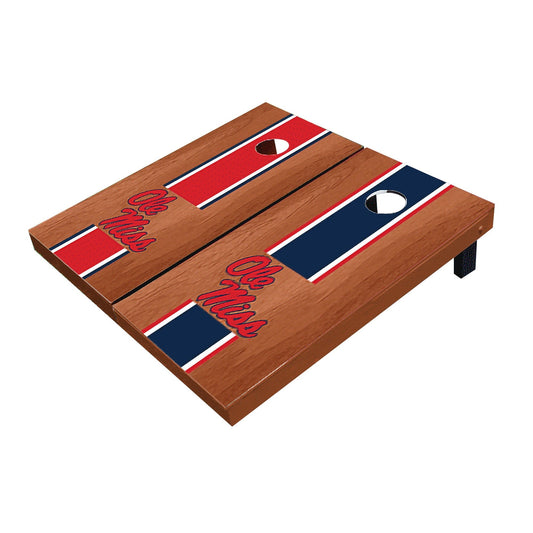 Ole Miss Rebels Rosewood Alternating Long Stripe Cornhole Boards