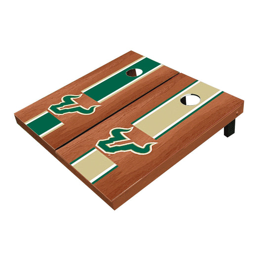 South Florida USF Bulls Rosewood Alternating Long Stripe All-Weather Cornhole Boards
