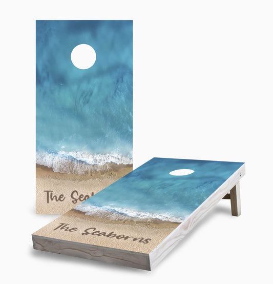 Personalized Name in the Sand Cornhole Boards