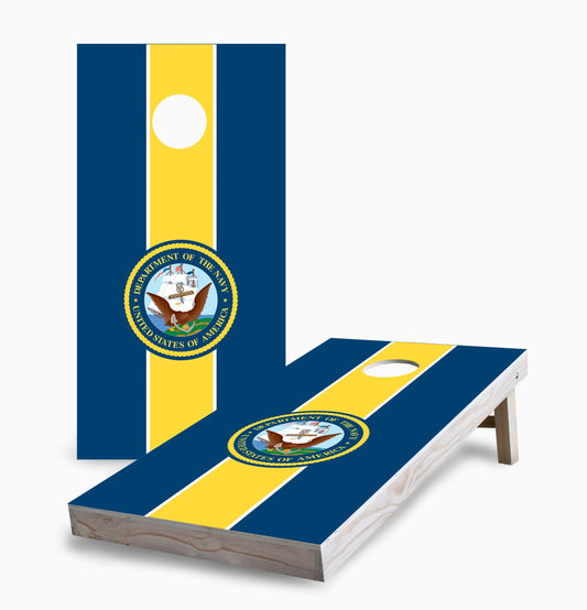 Striped U.S. Navy Cornhole Boards