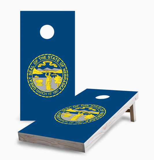 Nebraska State Flag Cornhole Boards