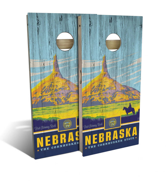 Nebraska State Pride Cornhole Boards