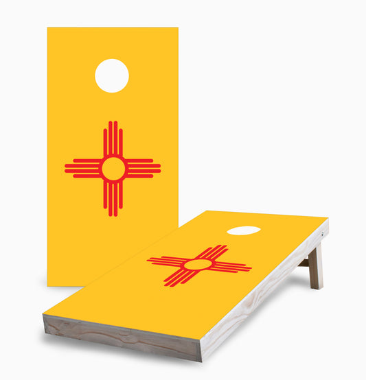 New Mexico State Flag Cornhole Boards