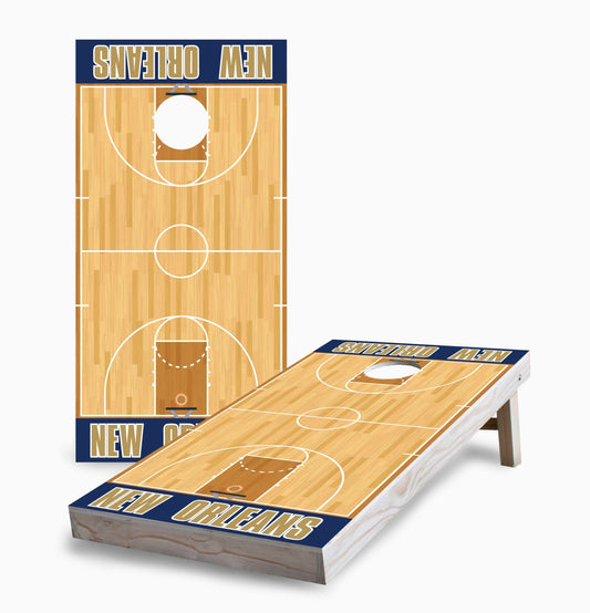 New Orleans Basketball Cornhole Boards
