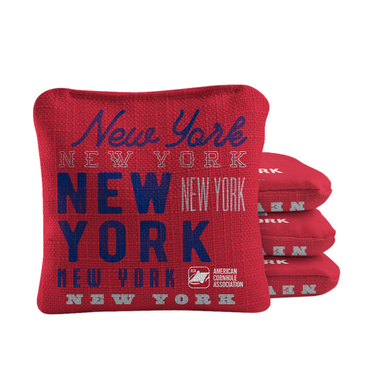 Gameday New York Football Red Synergy Pro Cornhole Bags