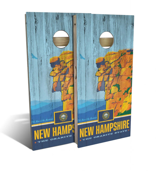 New Hampshire State Pride Cornhole Boards