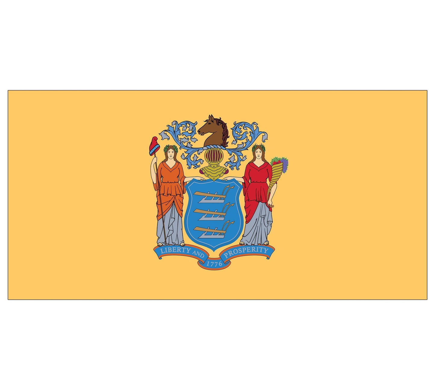 New Jersey State Flag poolmat closeup