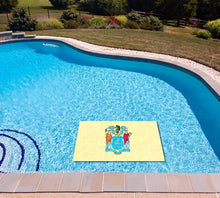 New Jersey State Flag poolmat in water
