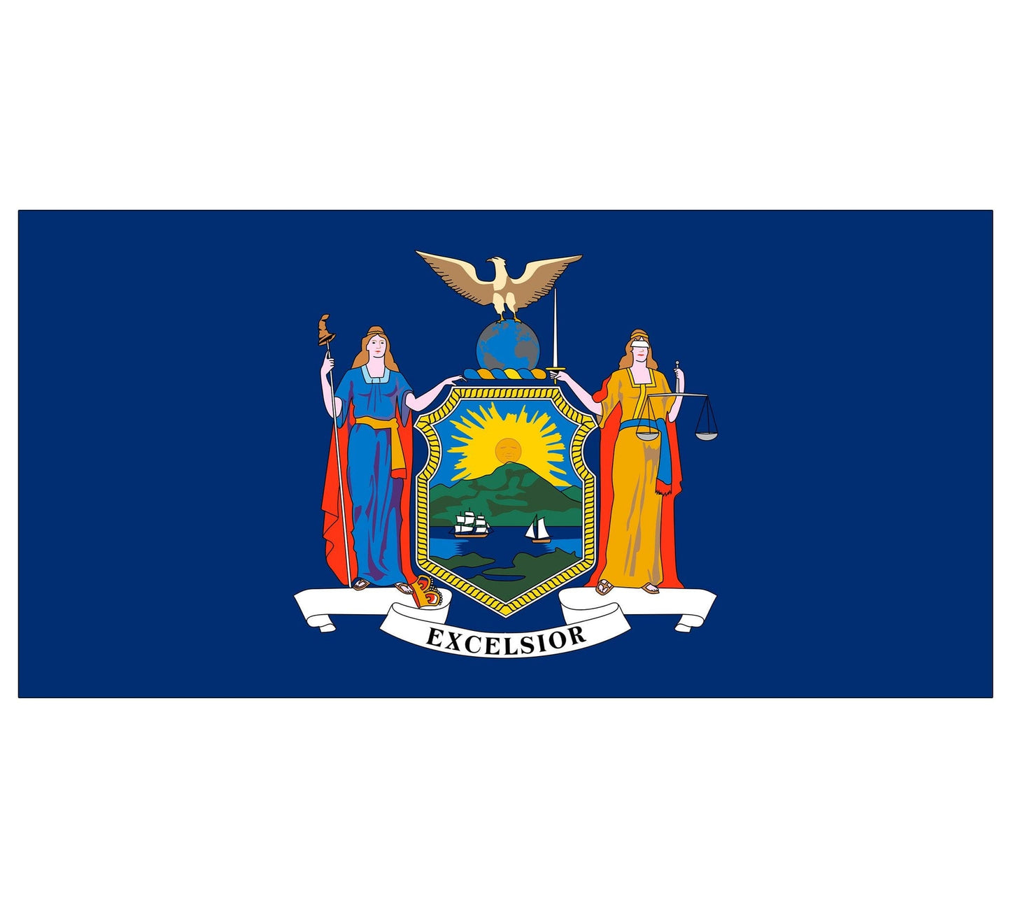 New York State Flag poolmat closeup