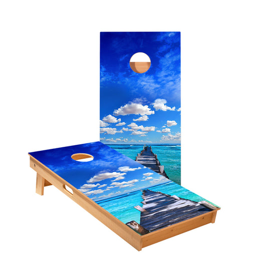 Ocean Boardwalk Cornhole Boards