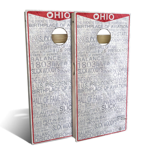 Ohio License Plate Cornhole Boards
