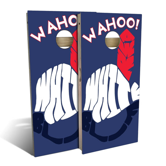 Wahoo White Cornhole Boards