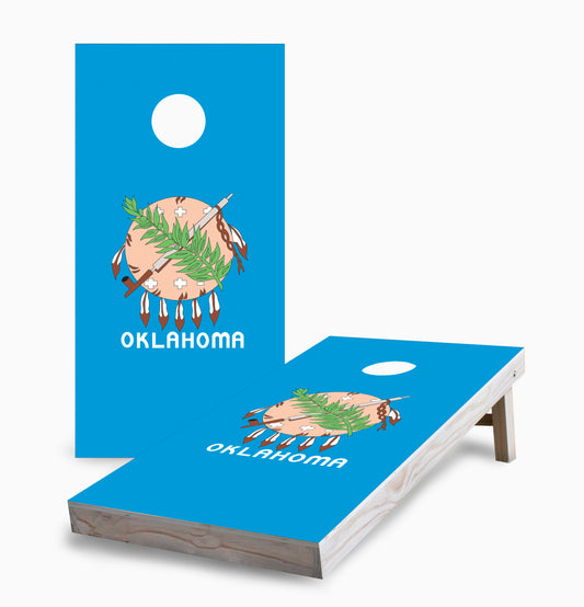 Oklahoma State Flag Cornhole Boards