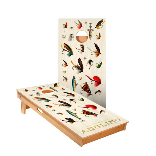 Outdoors Vintage Fishing Flies Cornhole Boards
